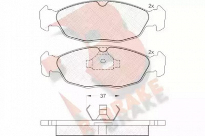 R BRAKE rb1084 -  Комплект тормозных колодок, дисковый тормоз